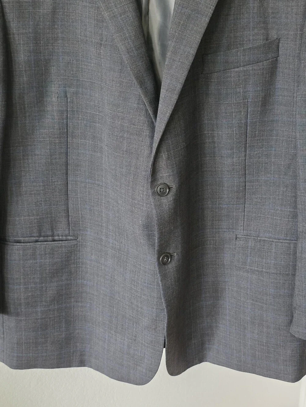 Jos A Bank Executive Gray 100% Wool Blazer Sport Coat 52R 2 Button Men Career